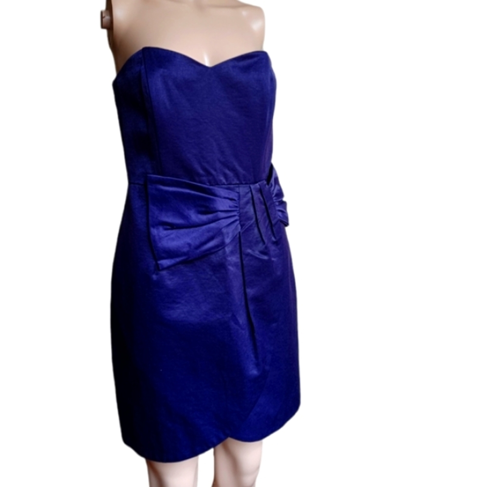 Anthropologie Greylin Strapless Eggplant Purple Dress Short Size Small - Picture 4 of 10